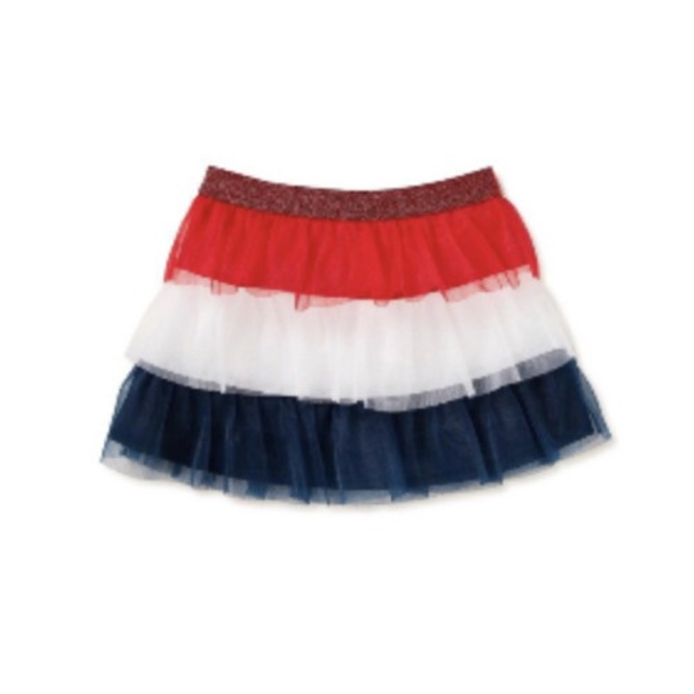 Way To Celebrate Girls Tiered Tutu Skort 18 Month Americana New with Tags Sweet